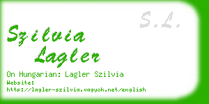 szilvia lagler business card